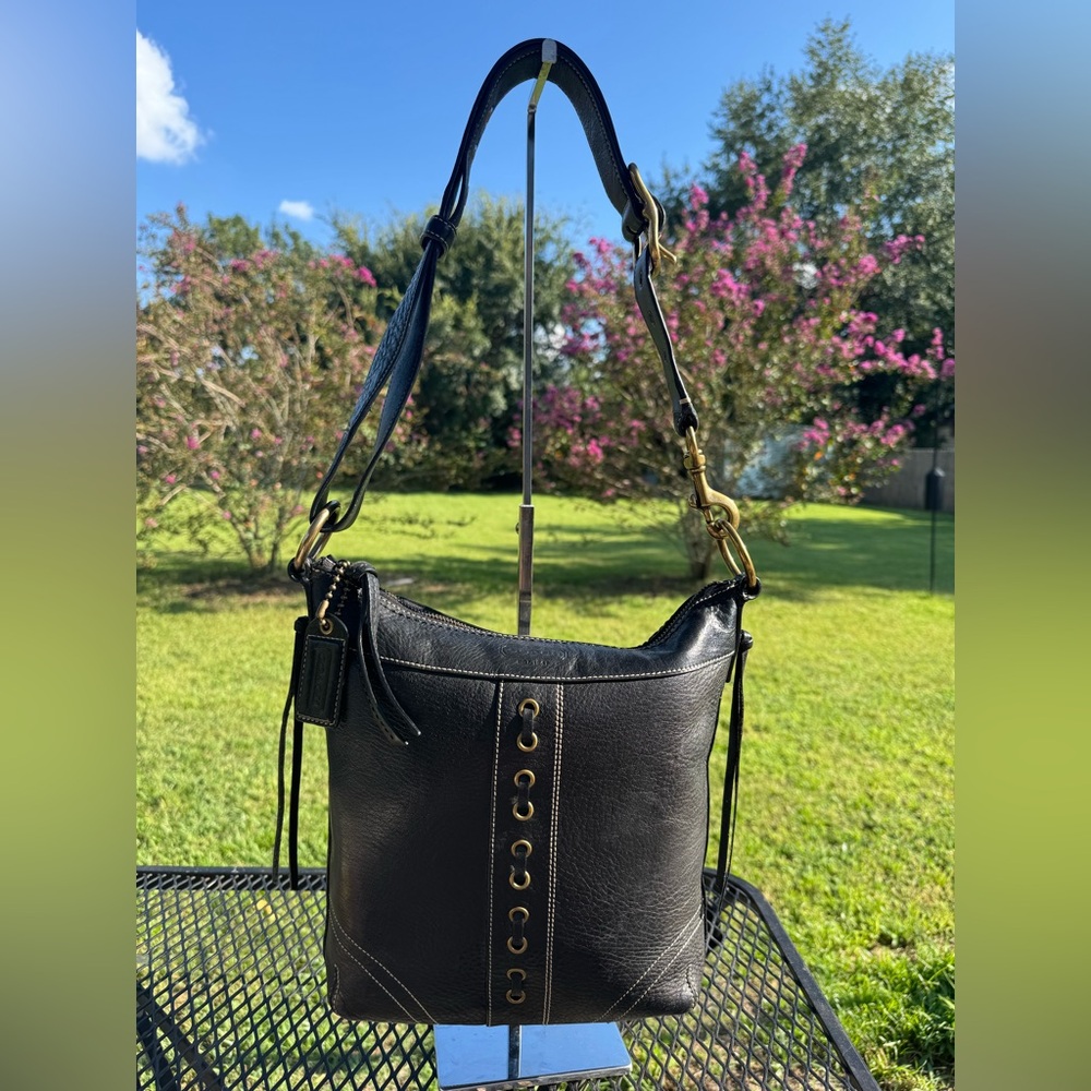 Coach Chelsea Vintage Lace Stitched Duffle Crossbody Bag